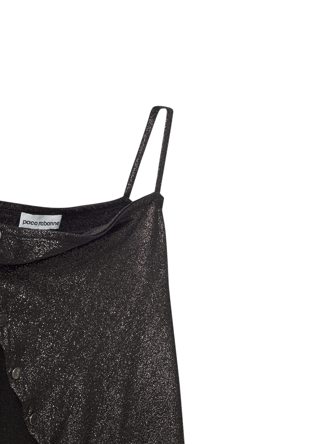 Rabanne Stretch Lurex Jersey Top In Black