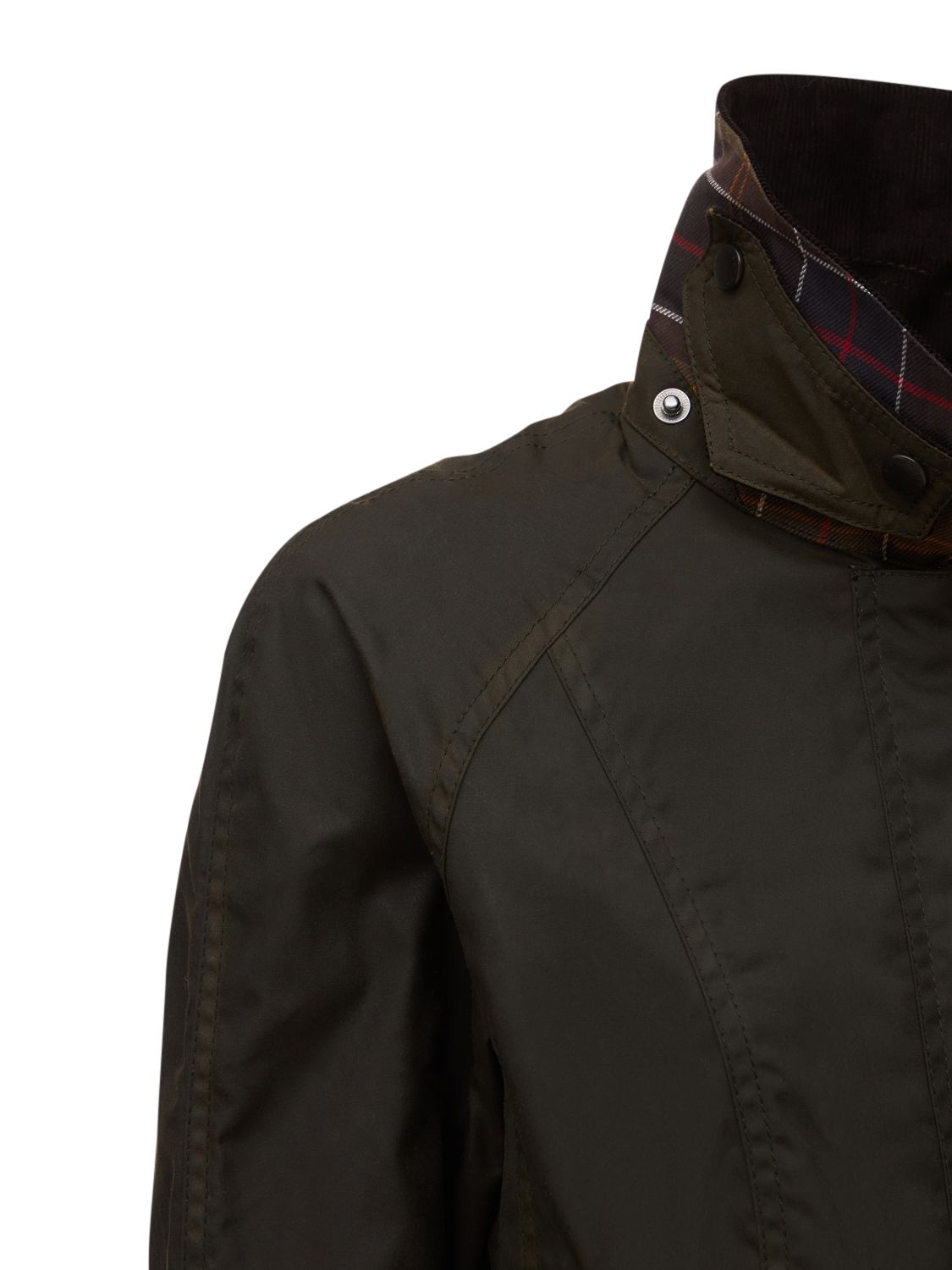 Shop Barbour Classic Beadnell Waxed Jacket In Olive Green