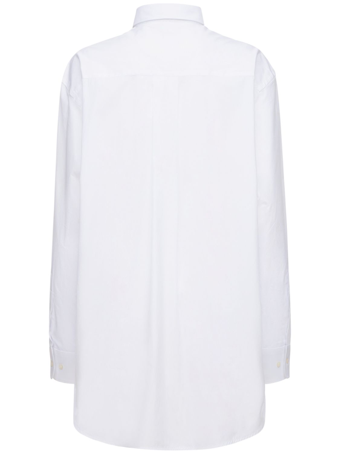 Wardrobe.nyc Cotton Poplin Mini Shirt Dress In White
