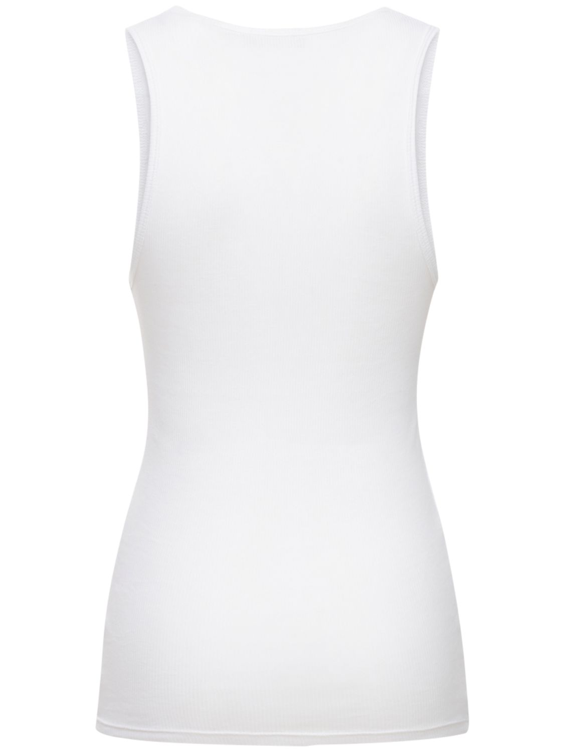 Shop Wardrobe.nyc Ribbed Cotton Jersey Tank Top In White