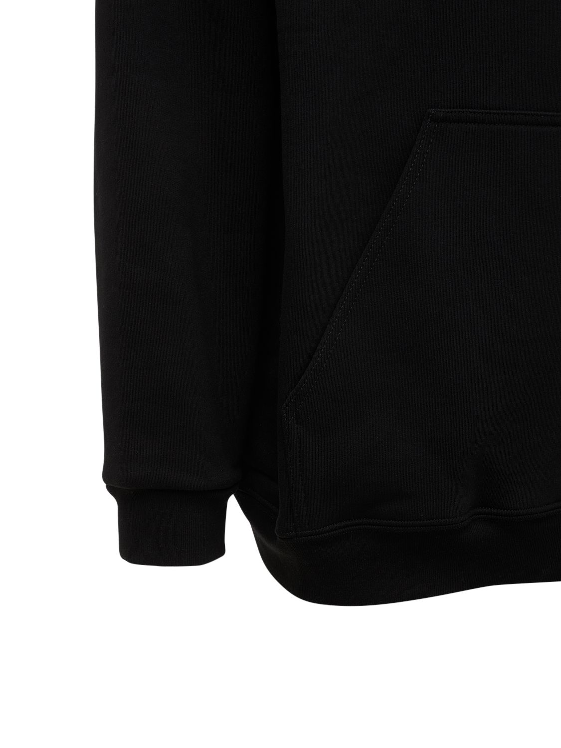 Shop Balenciaga Political Logo Cotton Sweatshirt Hoodie In Black