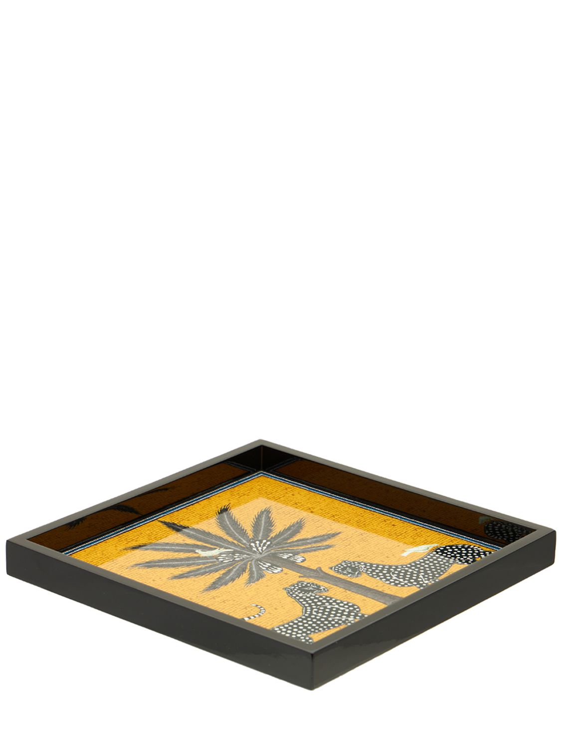 Shop Ortigia Sahara Square Tray In Yellow