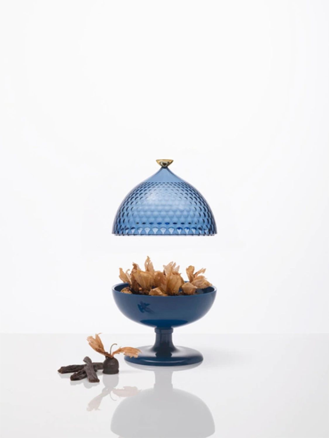 Kartell Pumo Centerpiece Container By Fabio Novembre In Blue