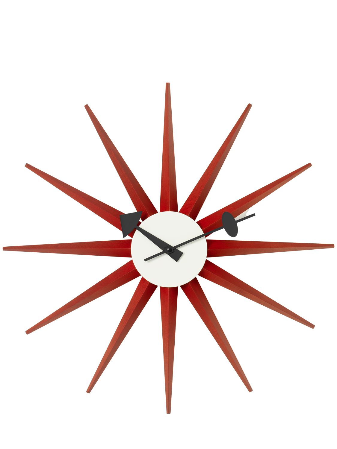 Vitra Sunburst Clock In Red