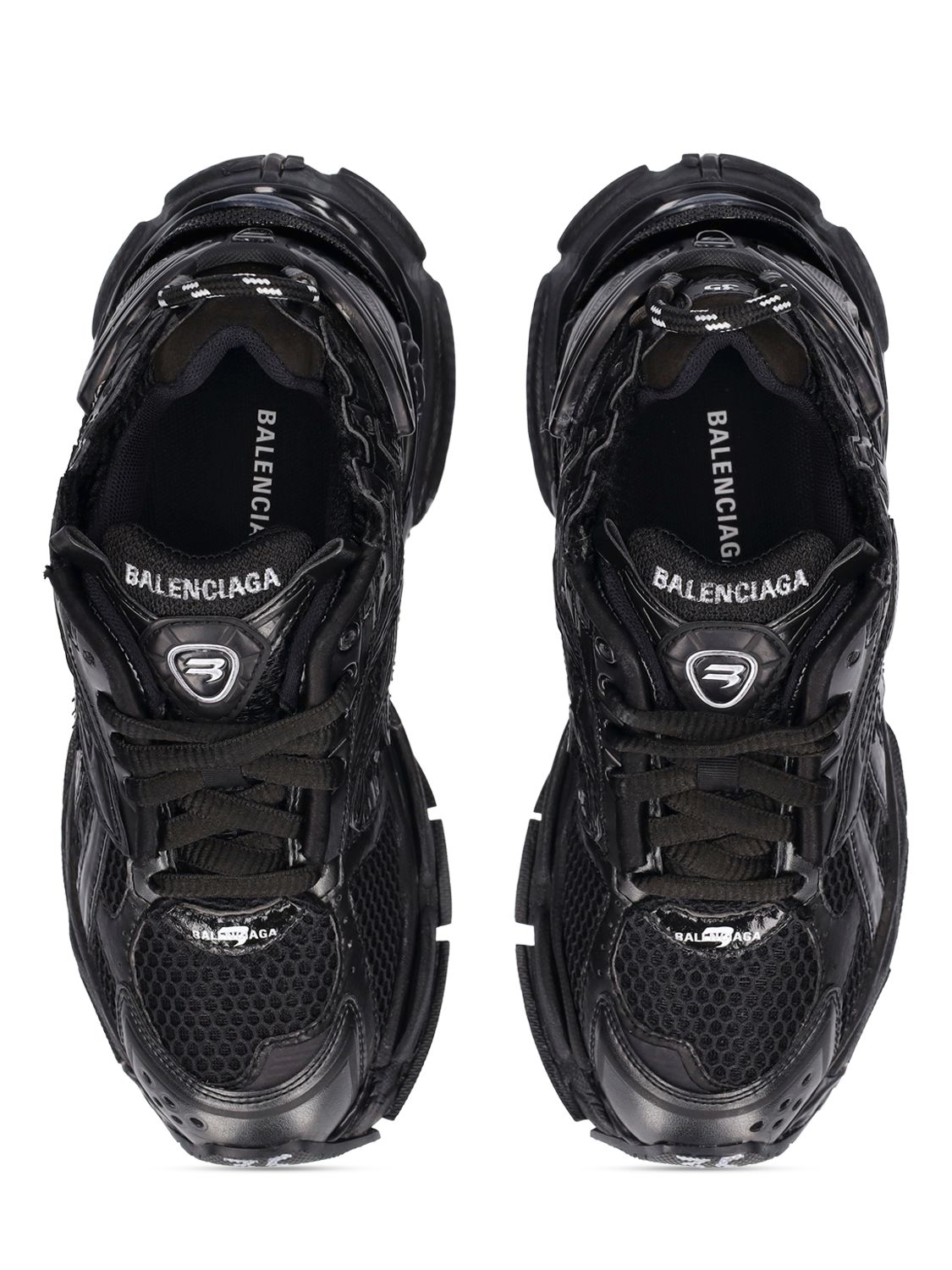60mm Runner Faux Leather & Mesh Sneakers