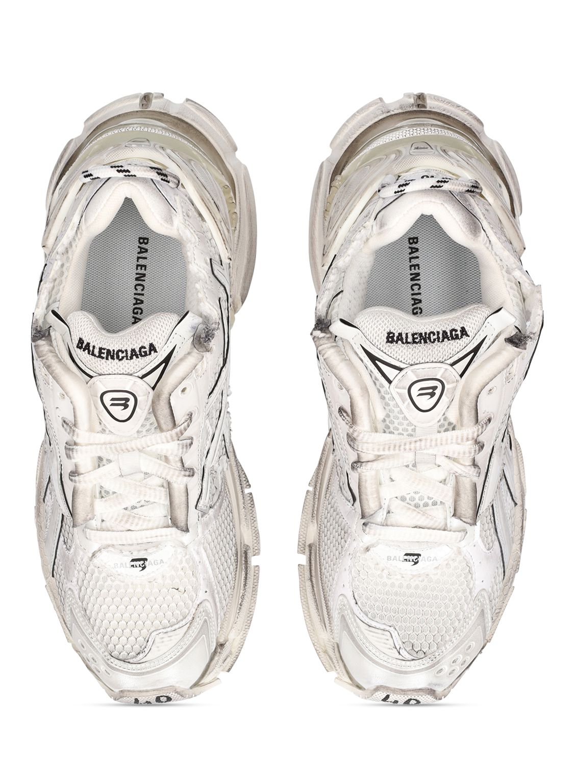 60mm Runner Faux Leather & Mesh Sneakers
