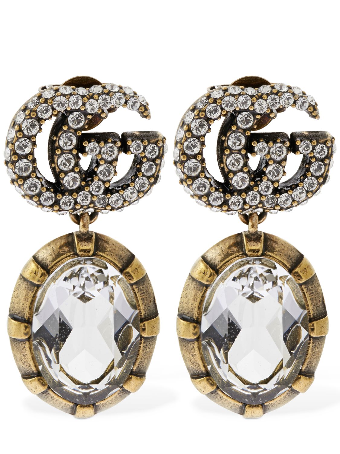 Gg Marmont Crystal Embellished Earrings