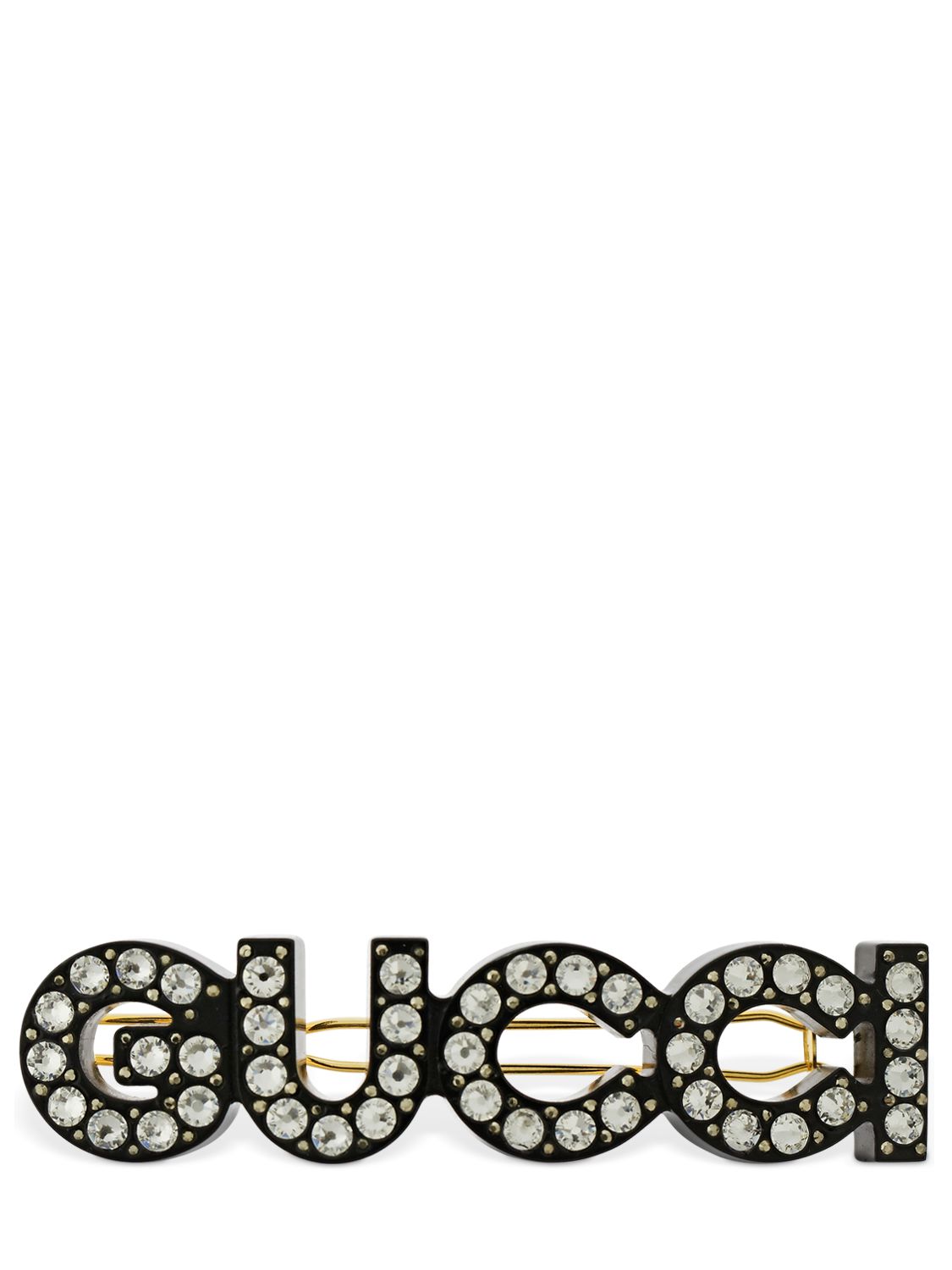 GUCCI Pince À Cheveux En Résine Et Cristaux