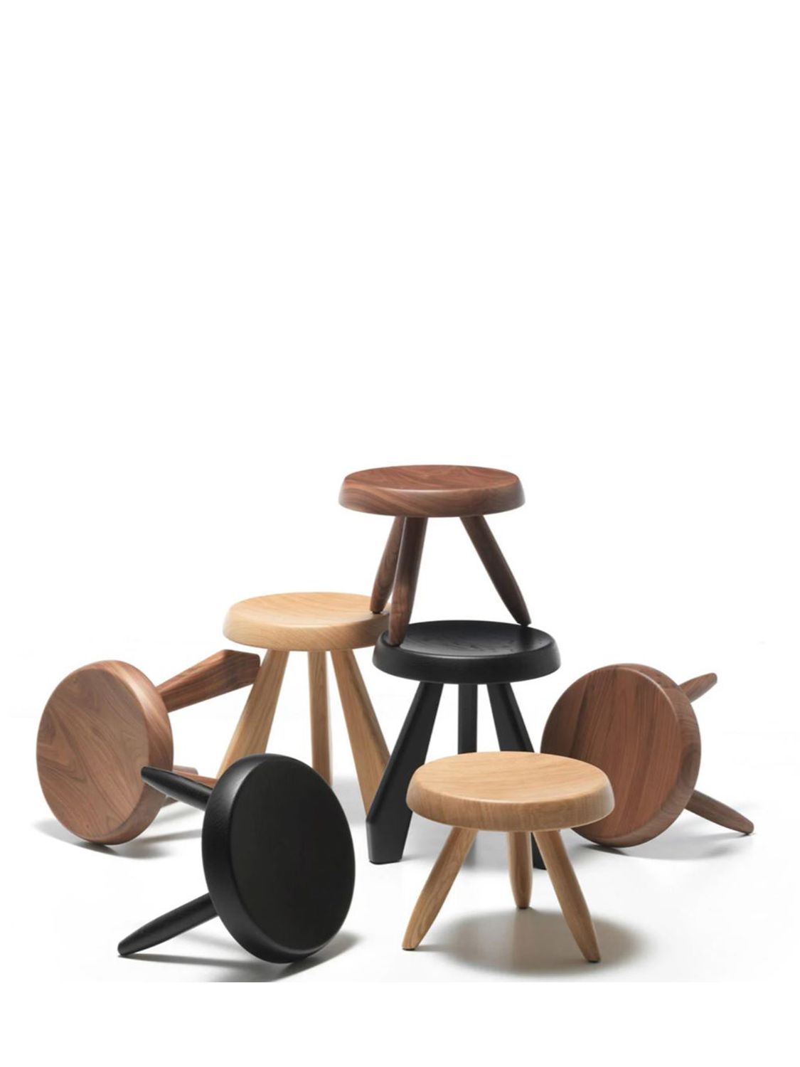 Shop Cassina Tabouret Méribel Stool In Black