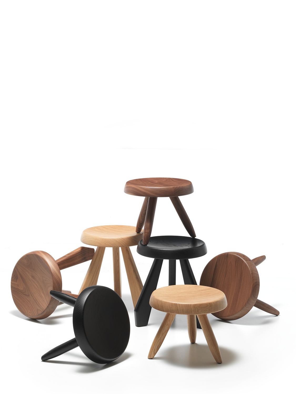 Shop Cassina Tabouret Méribel Stool In Black