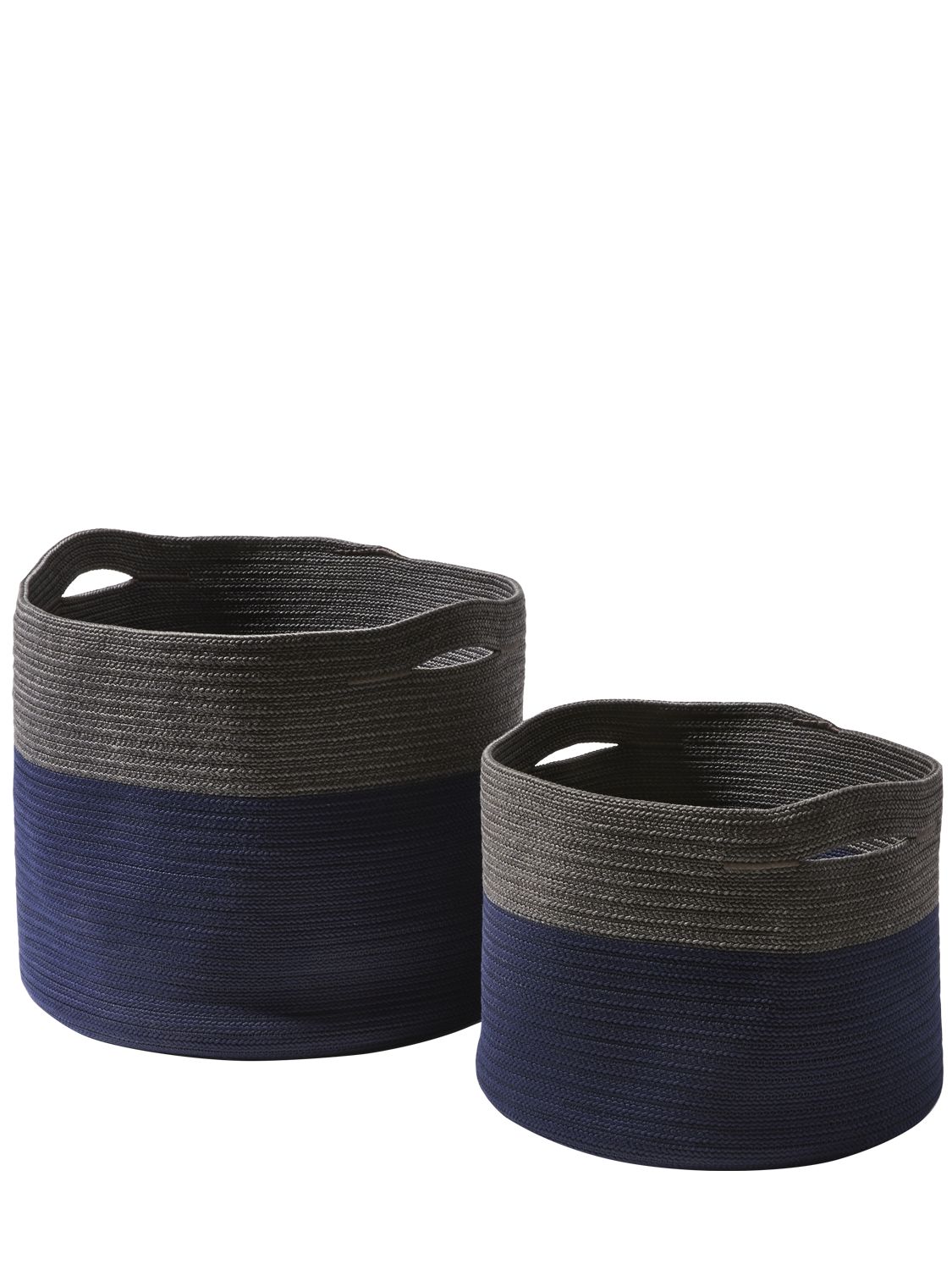 Cassina Podor Set Of 2 Woven Baskets In Blue