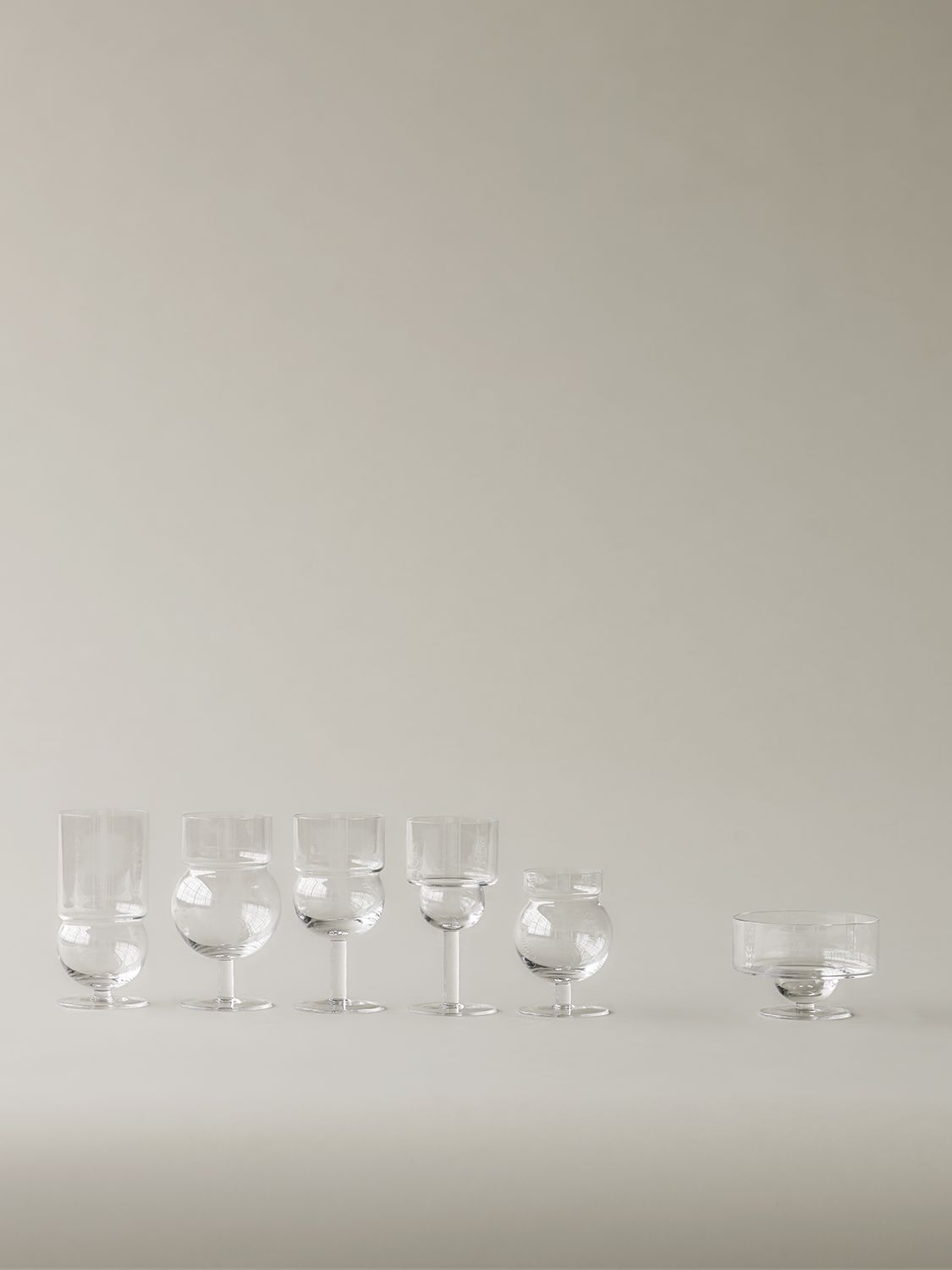 Shop Karakter Set Of 6 Sferico No. 2 Glasses In Transparent