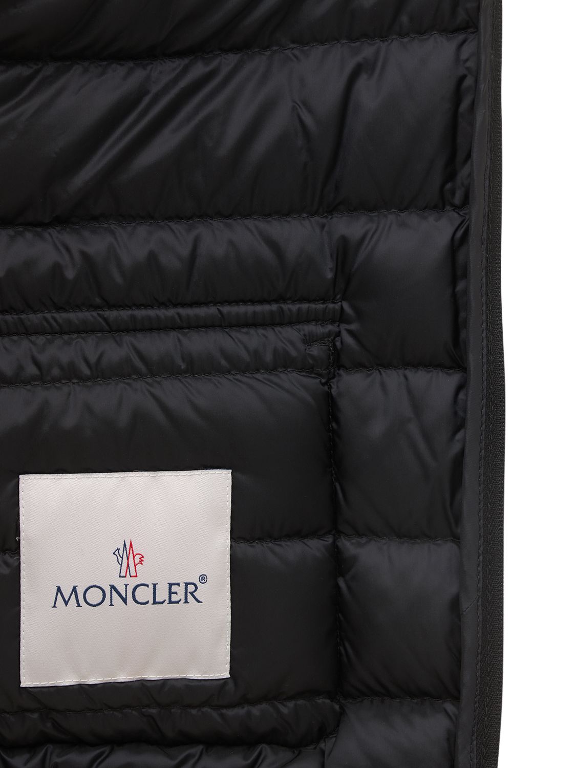 Shop Moncler Lans Nylon Down Jacket In 블랙