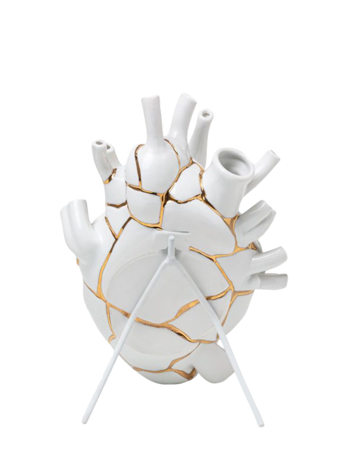 Shop Seletti Love In Bloom Kintsugi Vase In White