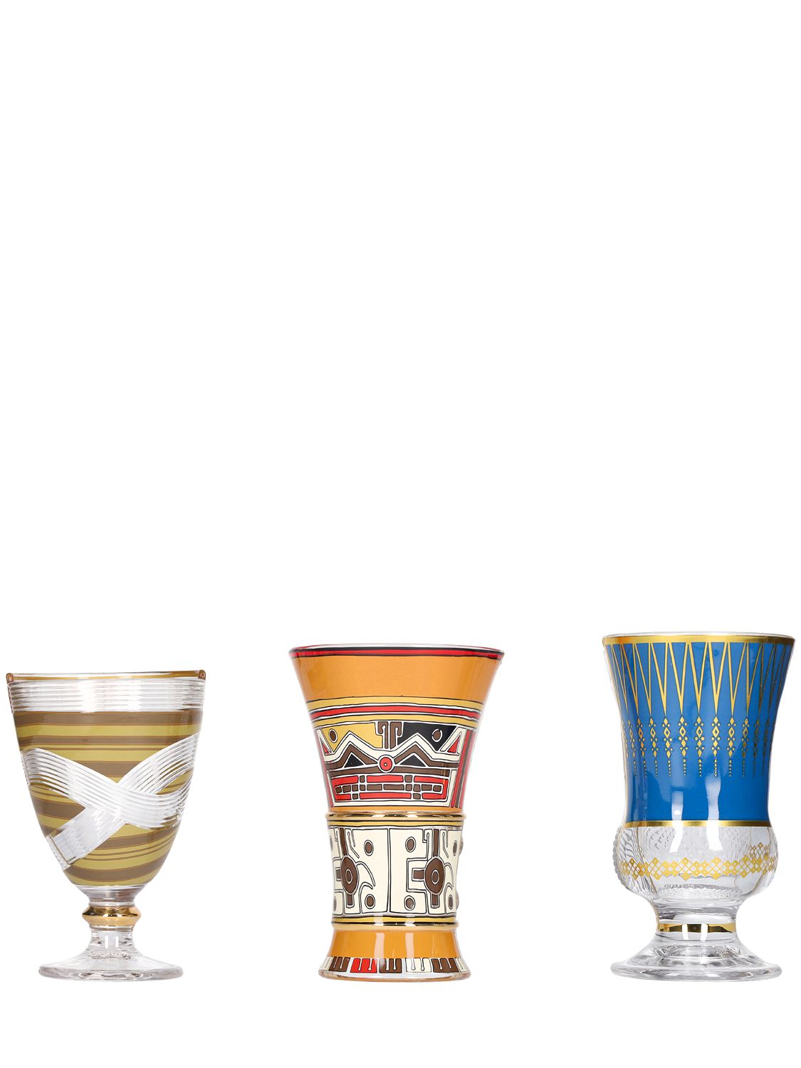Seletti Pannotia Set Of 3 Cocktail Glasses In Transparent