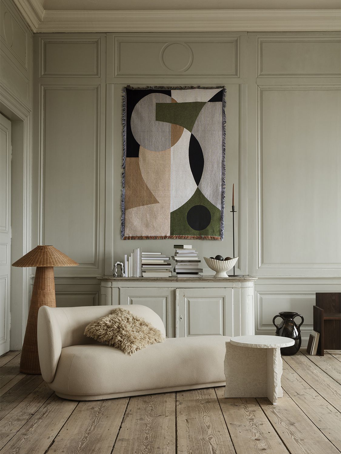 FERM LIVING ENTIRE TAPESTRY COTTON BLANKET 