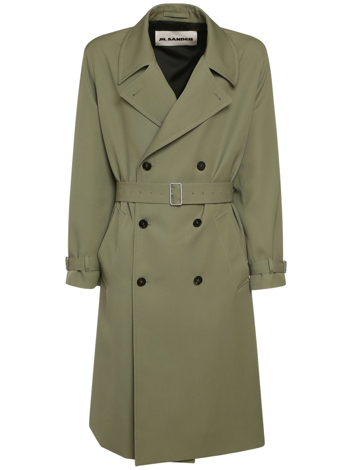 Trench-coat En Gabardine De Laine - JIL SANDER - Modalova