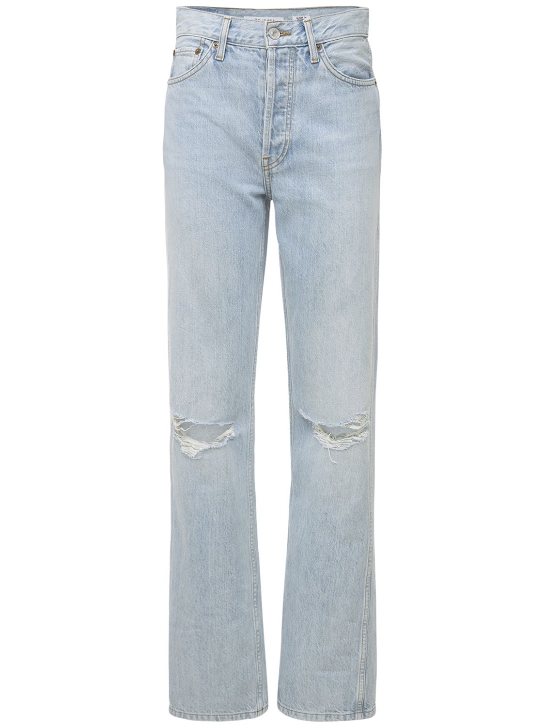 90s High-rise Distressed Loose Jeans