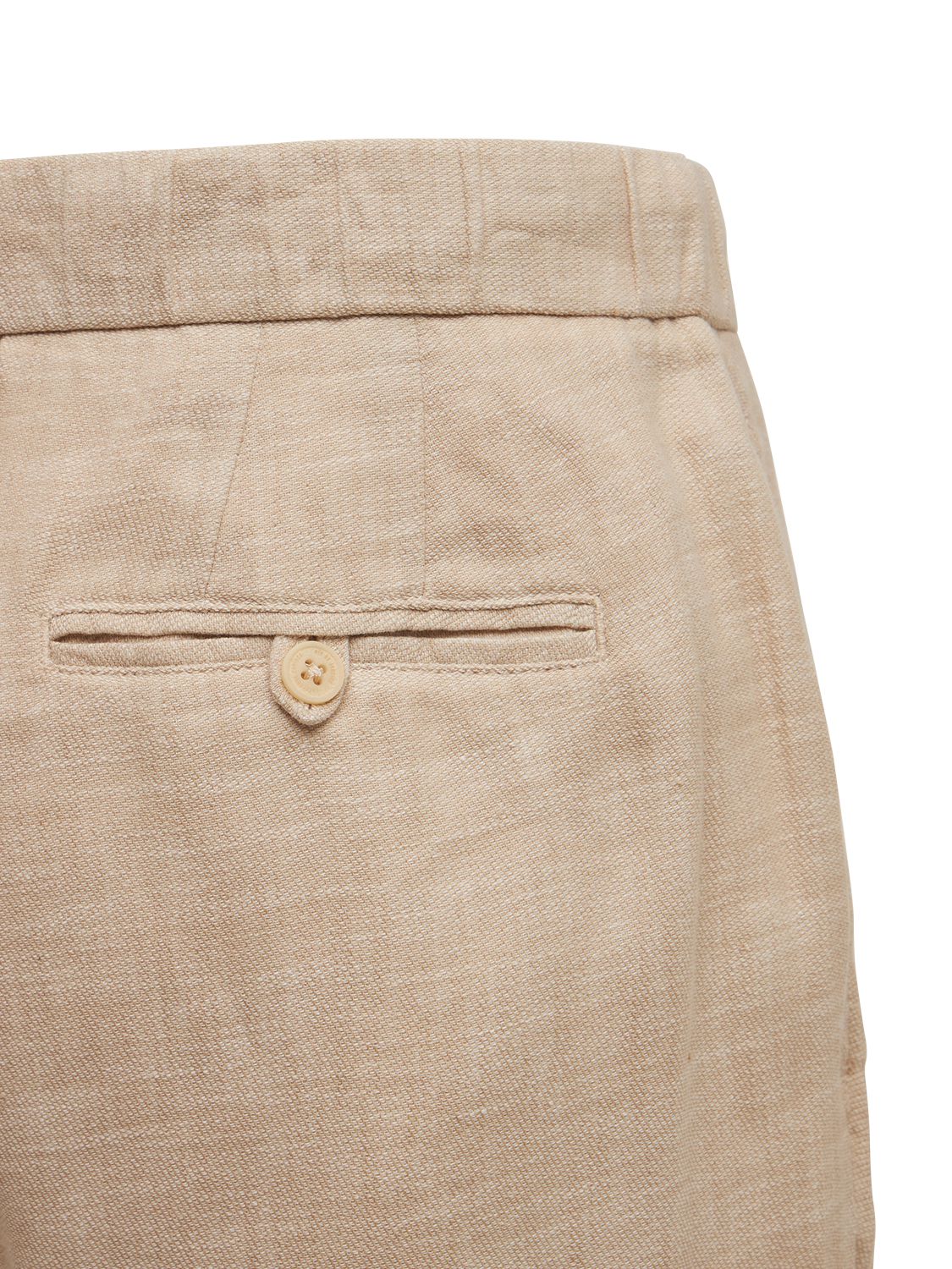 Shop Frescobol Carioca Oscar Linen & Cotton Chino Pants In 沙色