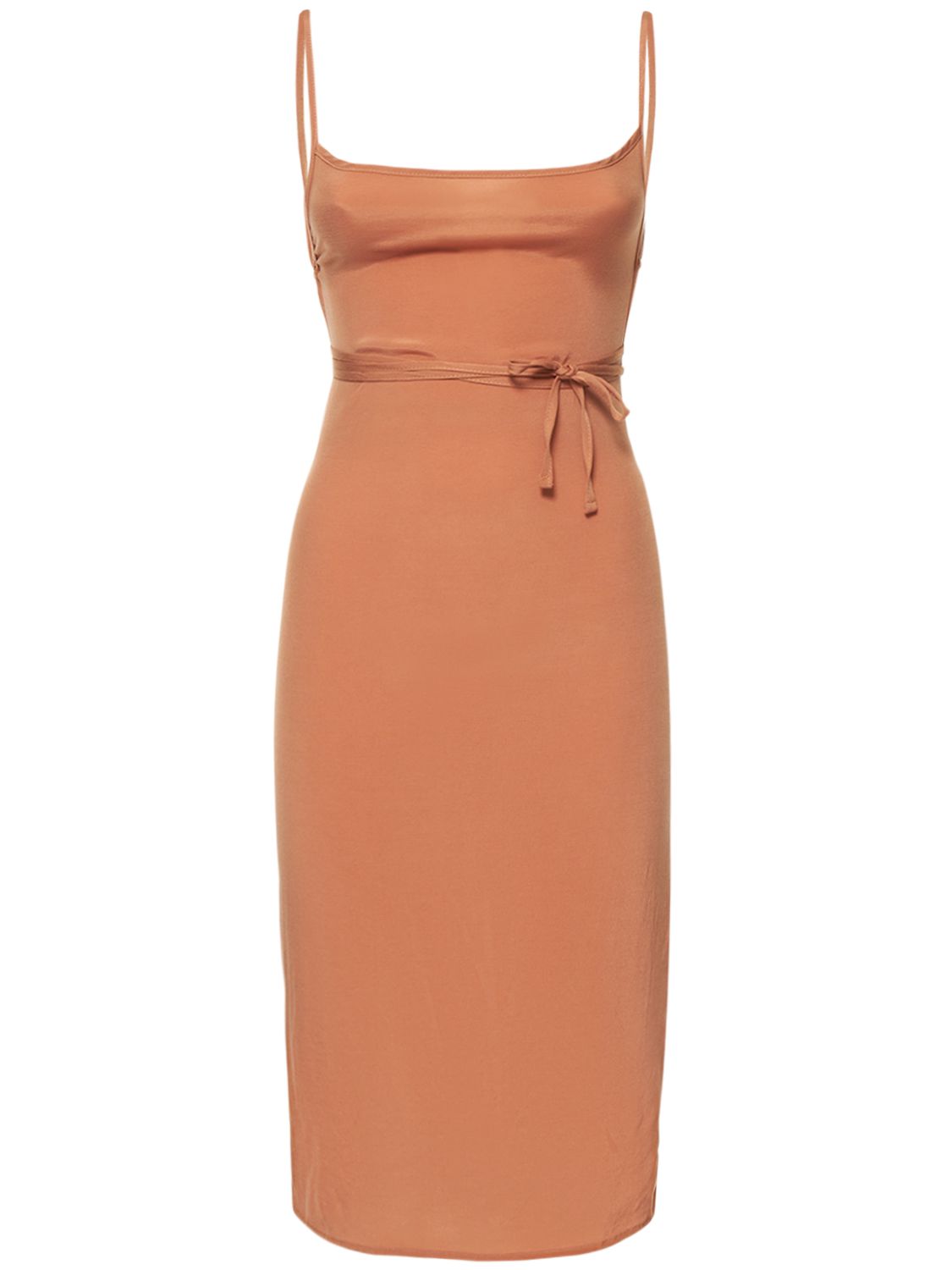 The Km Stretch Cupro Blend Midi Dress