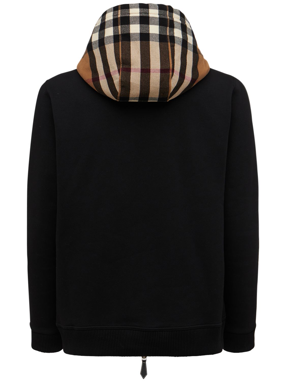 Shop Burberry Samuel Cotton Hoodie In Black