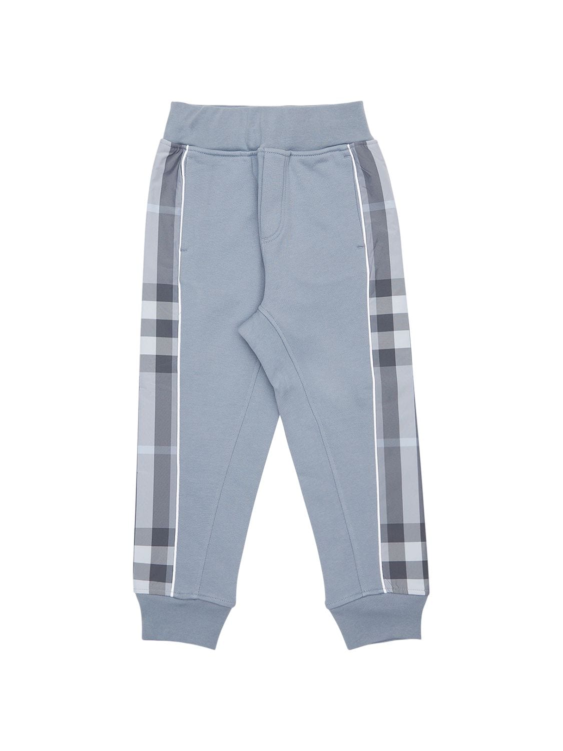 Cotton Sweatpants W/ Check Inserts