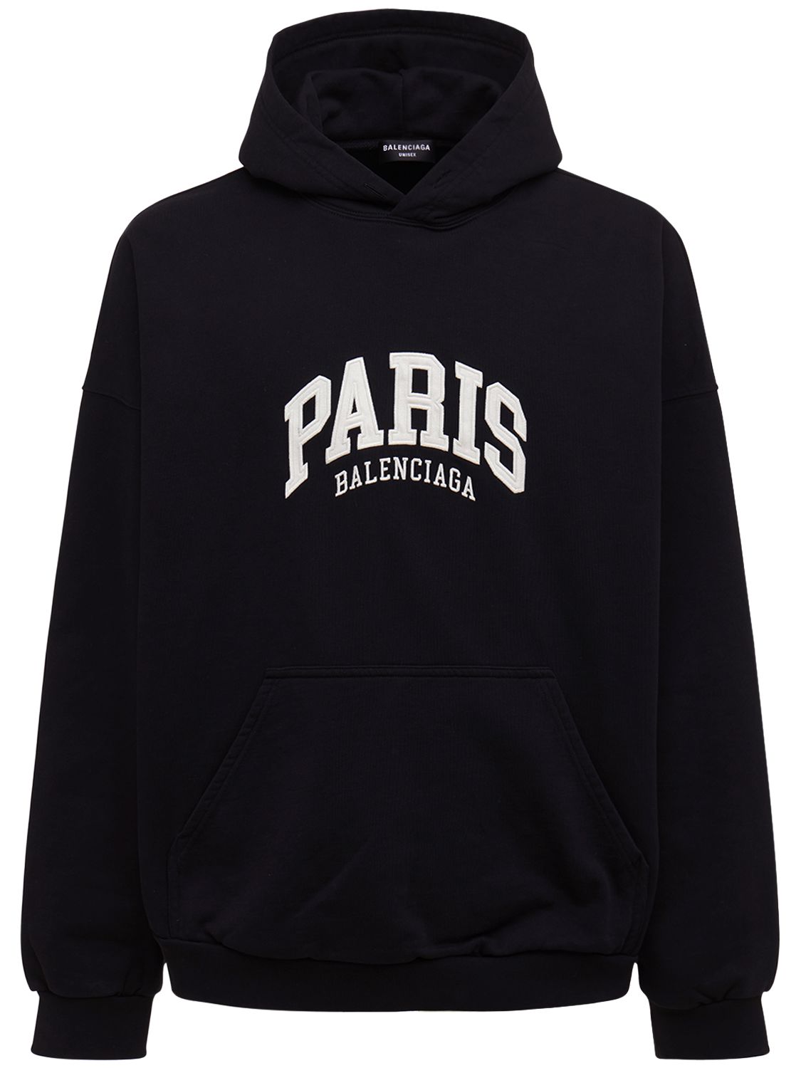 Wide Embroidered Cotton Hoodie