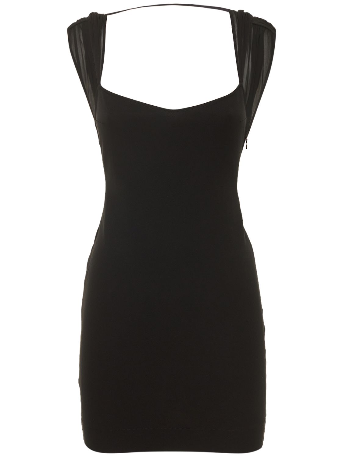 Robe Courte En Tulle Et Crêpe - NENSI DOJAKA - Modalova