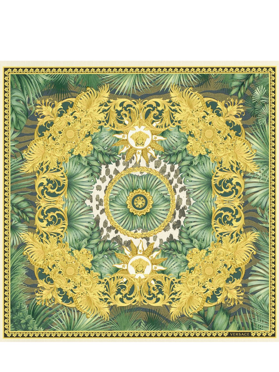 Versace Jungle Printed Wallpaper In Green