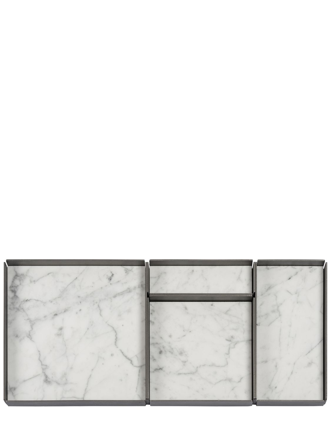 Salvatori Set Of 4 Marble Modular Trays In White
