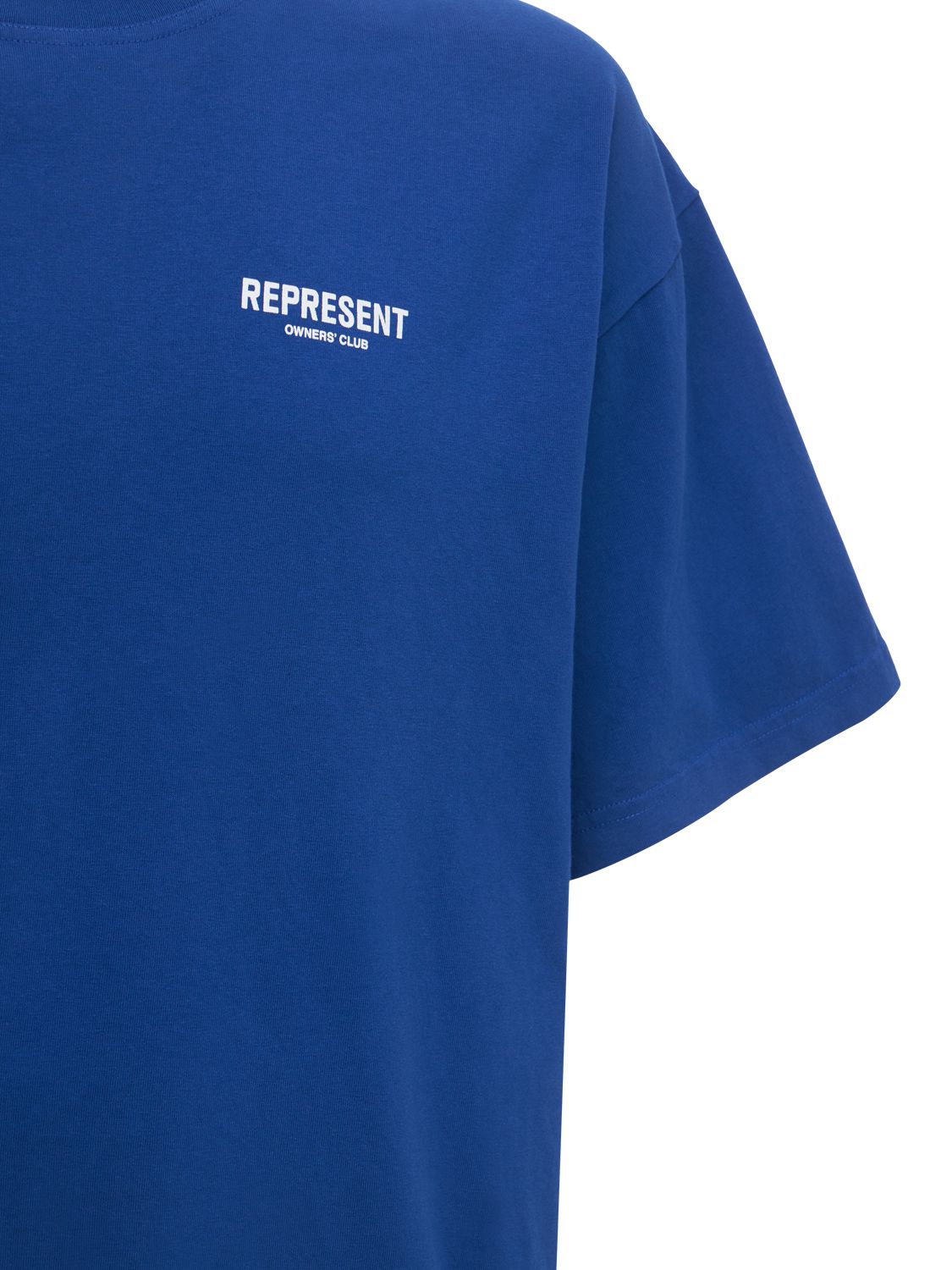 Shop Represent Owners Club Logo Cotton T-shirt In Blue