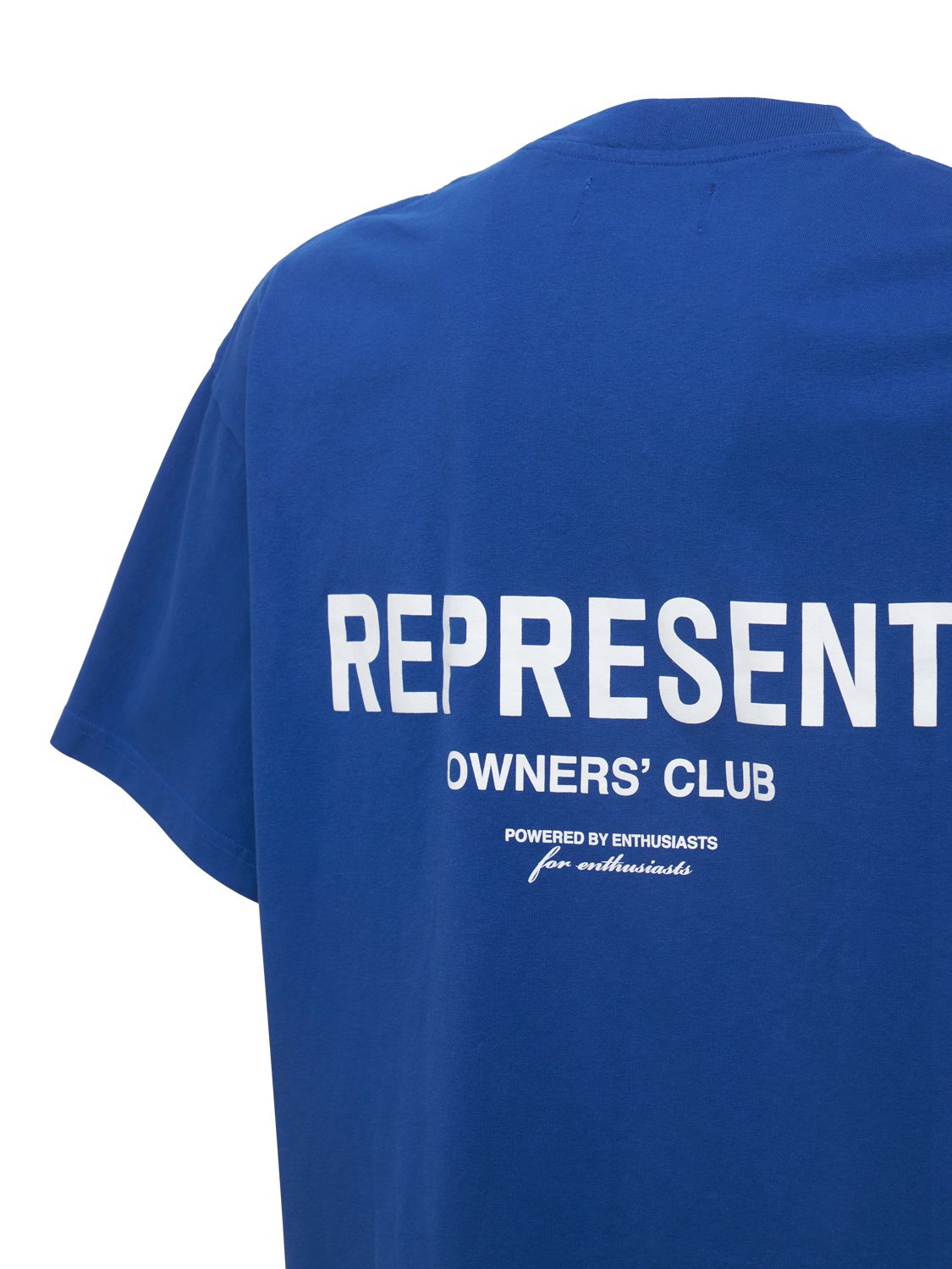 Shop Represent Owners Club Logo Cotton T-shirt In Blue