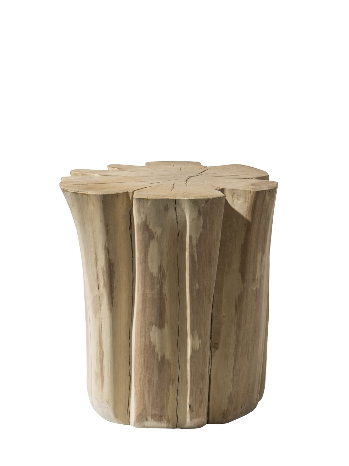 Gervasoni Trunk Medium Wooden Stool In Brown