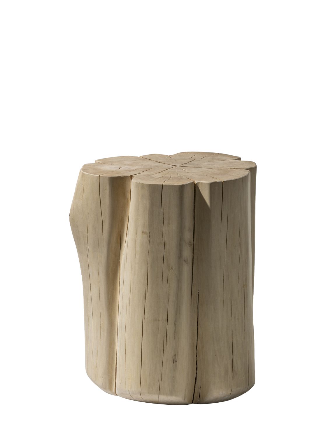 Gervasoni Trunk Small Wooden Stool In Brown