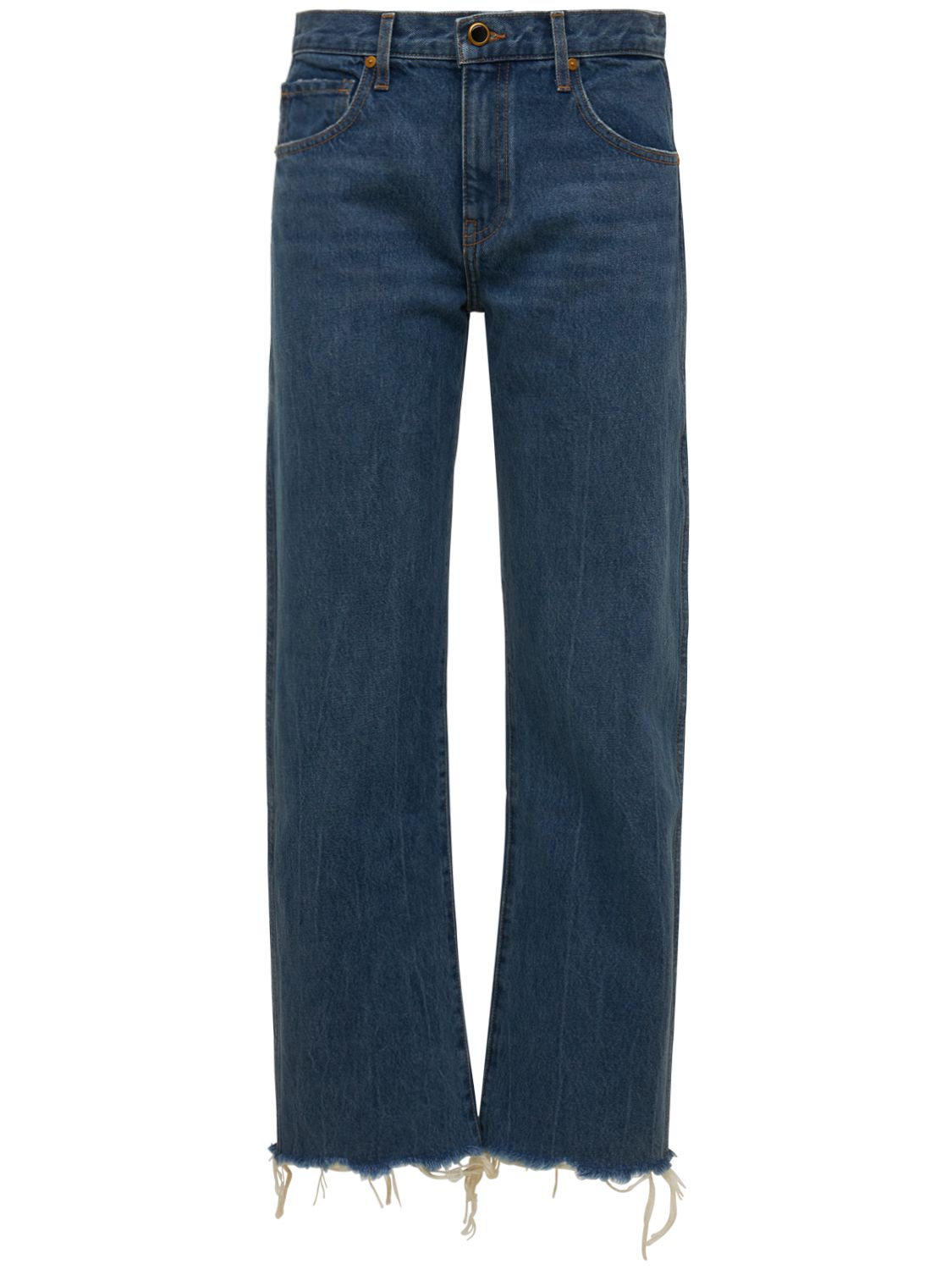 Kerrie Cotton Denim Straight Jeans