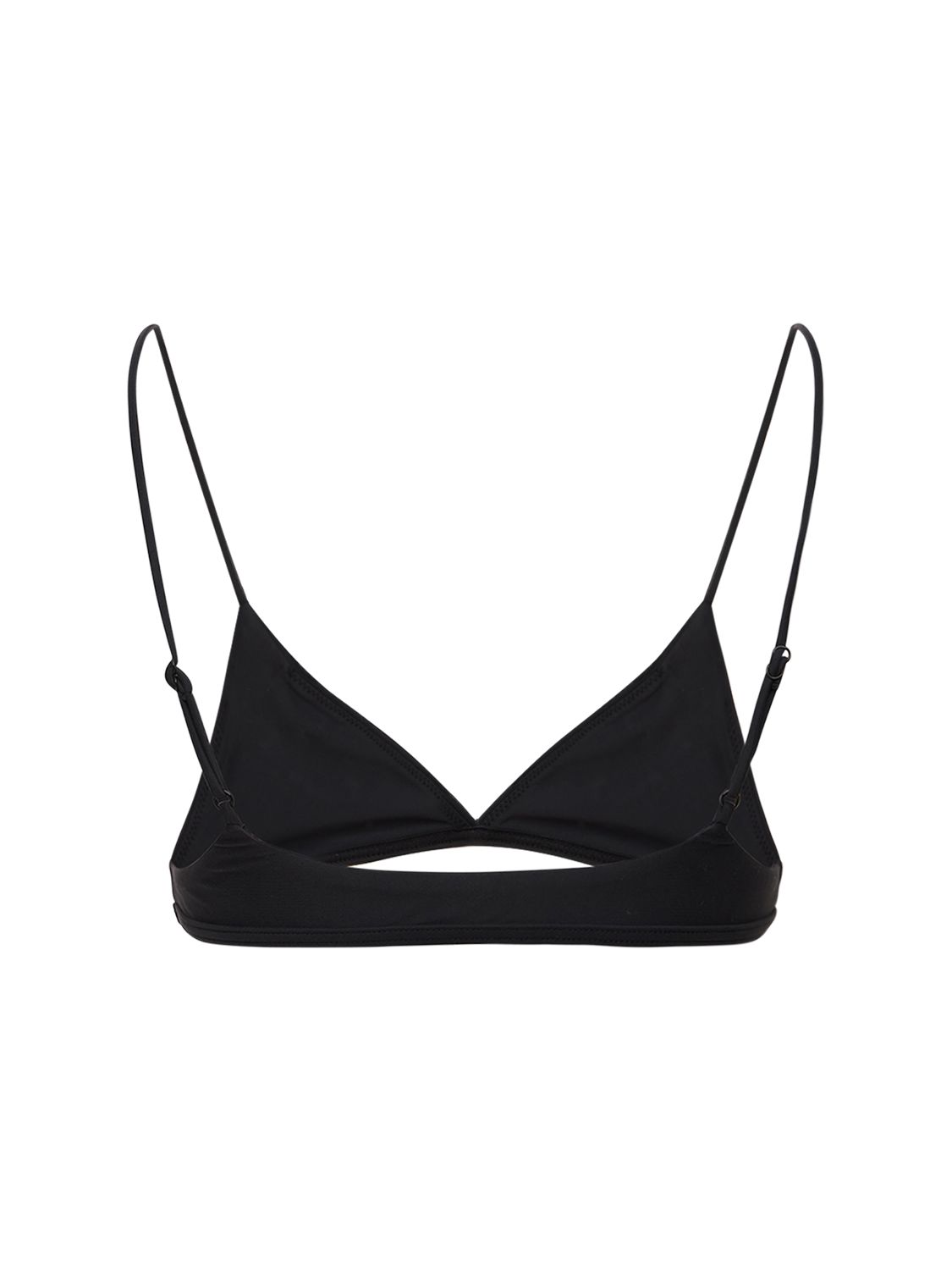 Shop Tropic Of C Ischia Recycled Tech Triangle Bikini Top In Black