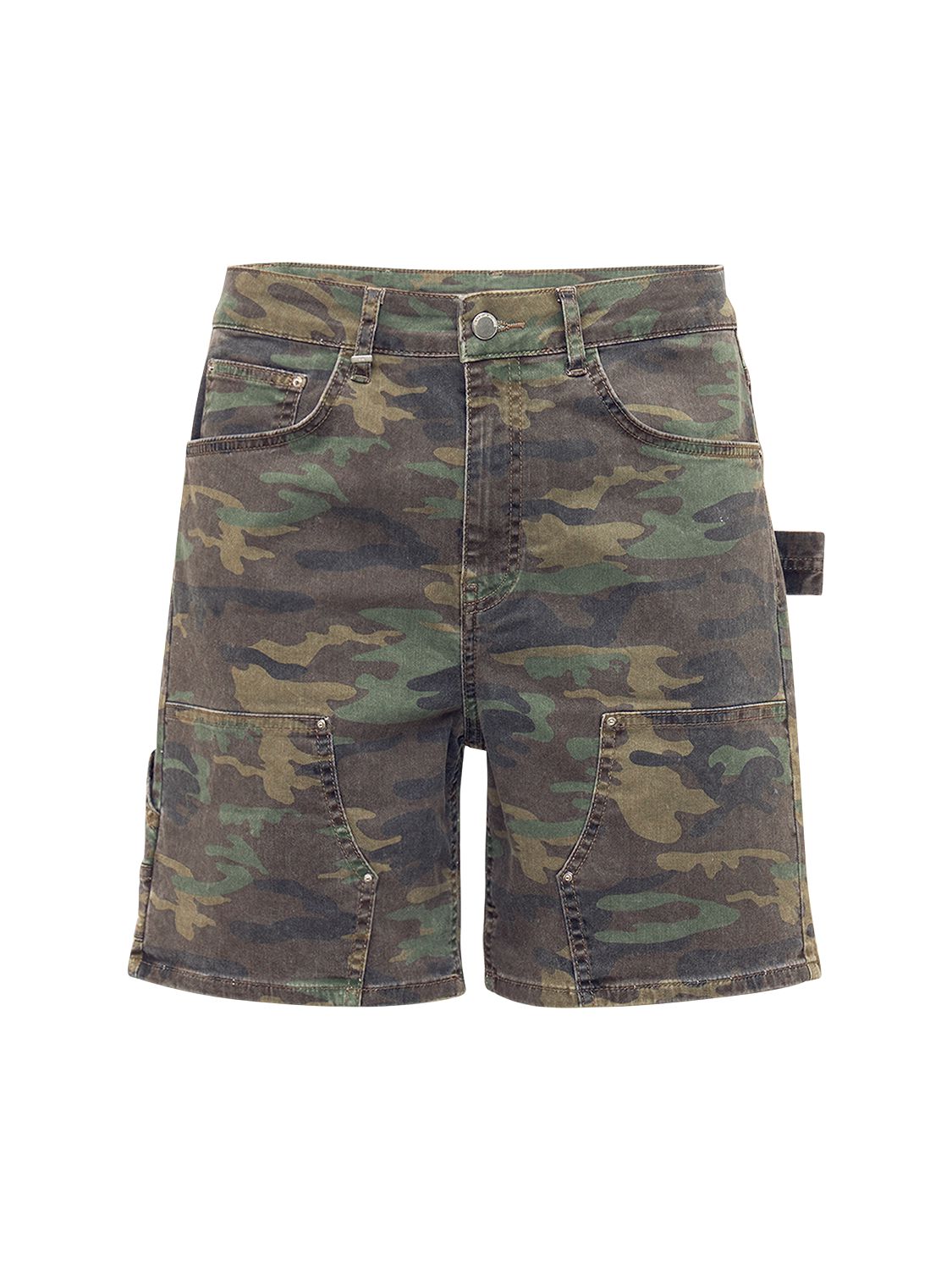 Camo Print Cotton Shorts