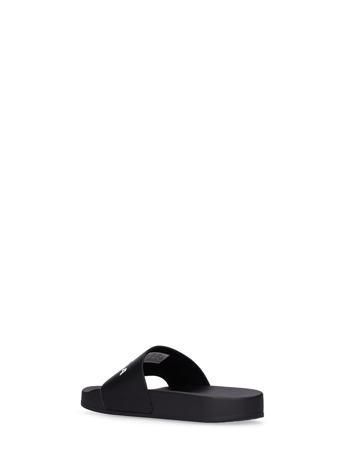Balenciaga Logo-embossed Pool Slides In Black