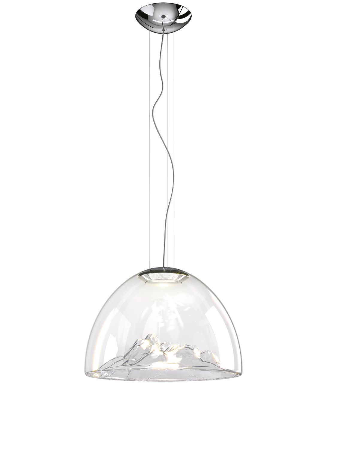 Axolight Mountain View Pendant Lamp In Transparent