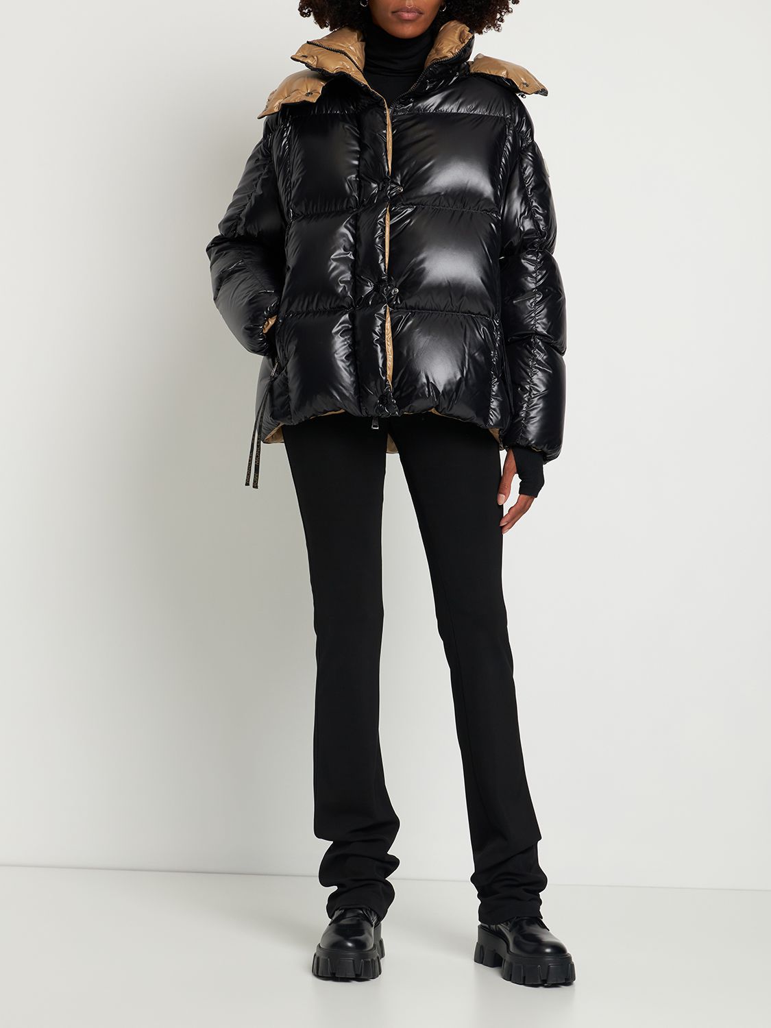 Shop Moncler Parana Nylon Down Jacket In Black