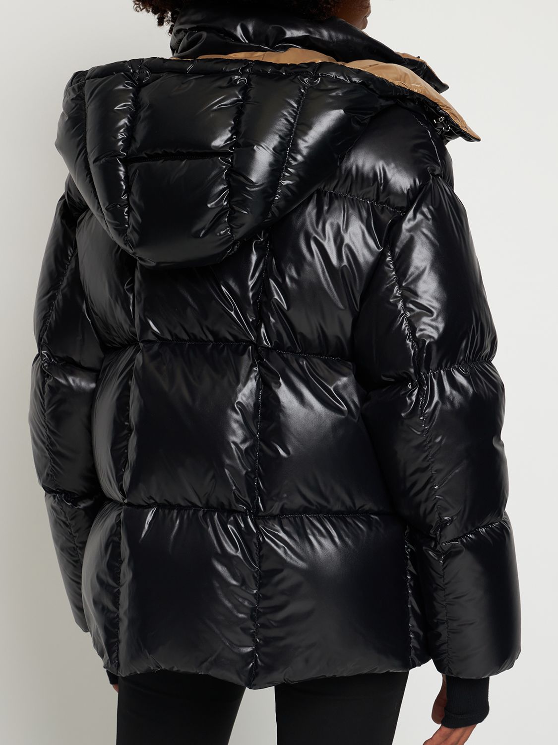 Shop Moncler Parana Nylon Down Jacket In Black