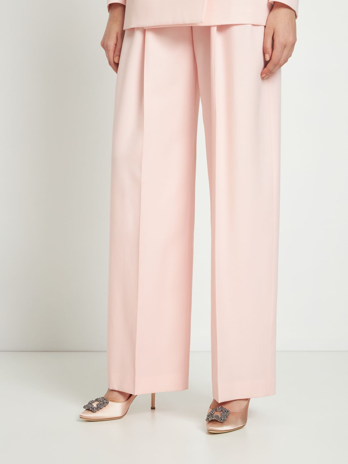 MANOLO BLAHNIK 70MM HANGISI SATIN PUMPS 