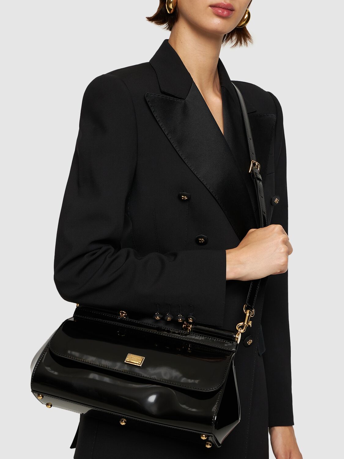 ハンドバッグ DOLCE & GABBANA SICILY LARGE PATENT LEATHER TOP HANDLE BAG Large Sicily handbag in Black for Women | Dolce&Gabbana® US