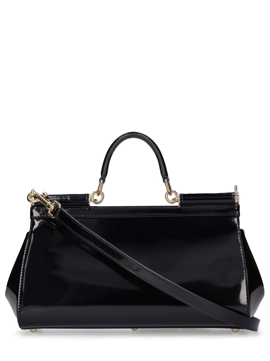 ハンドバッグ DOLCE & GABBANA SICILY LARGE PATENT LEATHER TOP HANDLE BAG Dolce & Gabbana New Sicily Patent Leather Top Handle Bag In