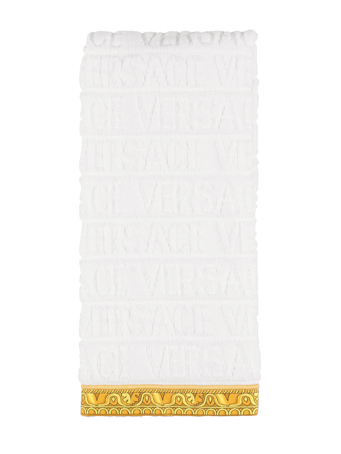 Versace Cotton Guest Towel In White