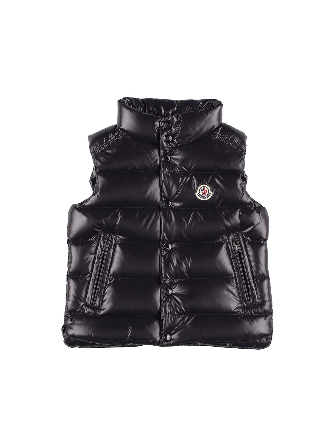 Moncler Tib Nylon Down Vest In Black