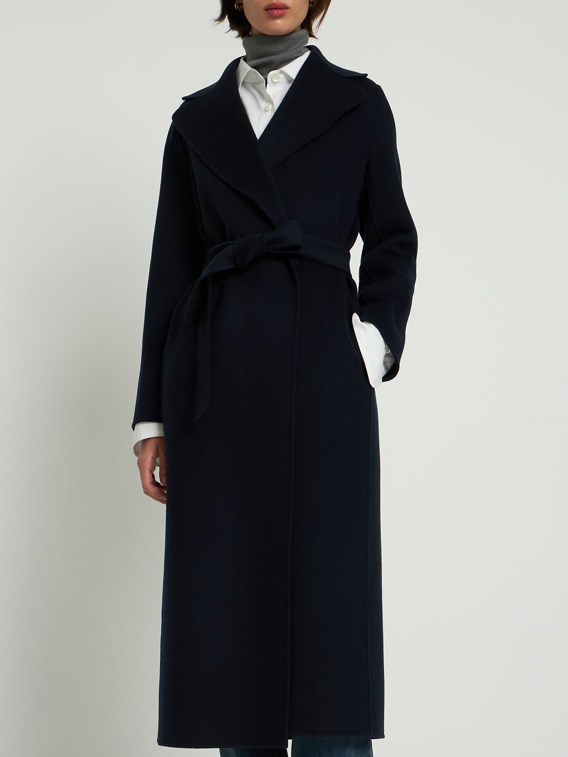Poldo Double Drap Belted Midi Coat