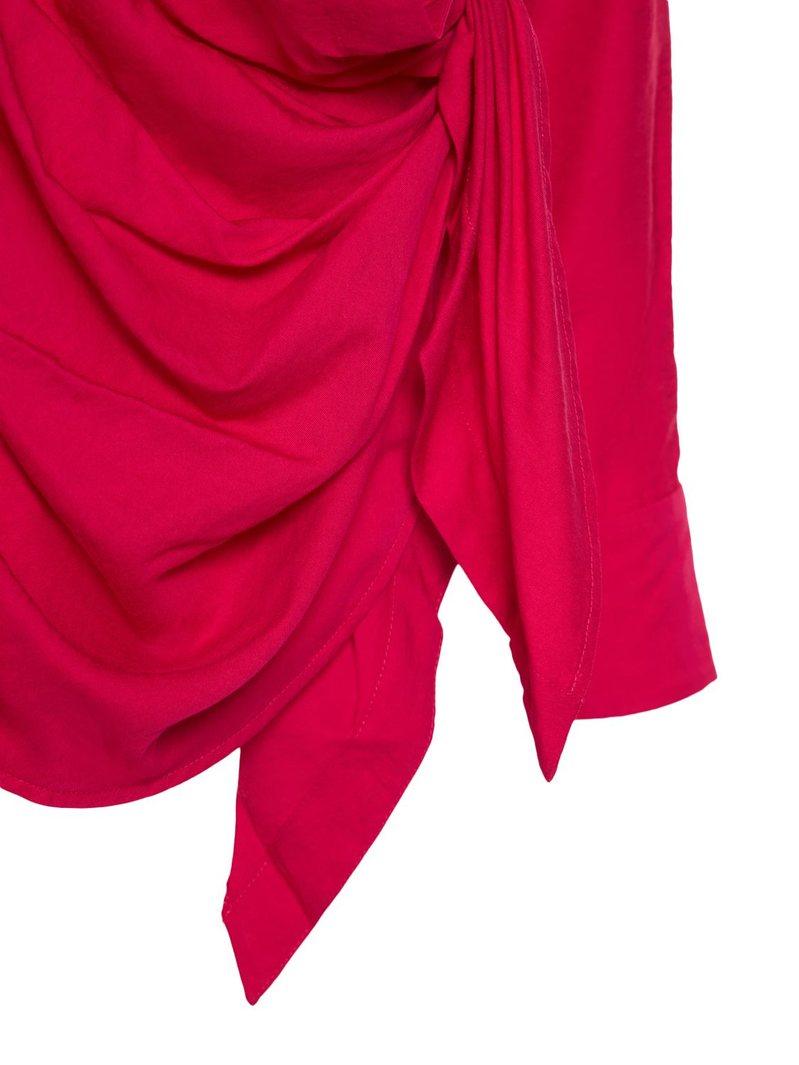 Jacquemus La Chemise Bahia Knotted Viscose Shirt In Pink