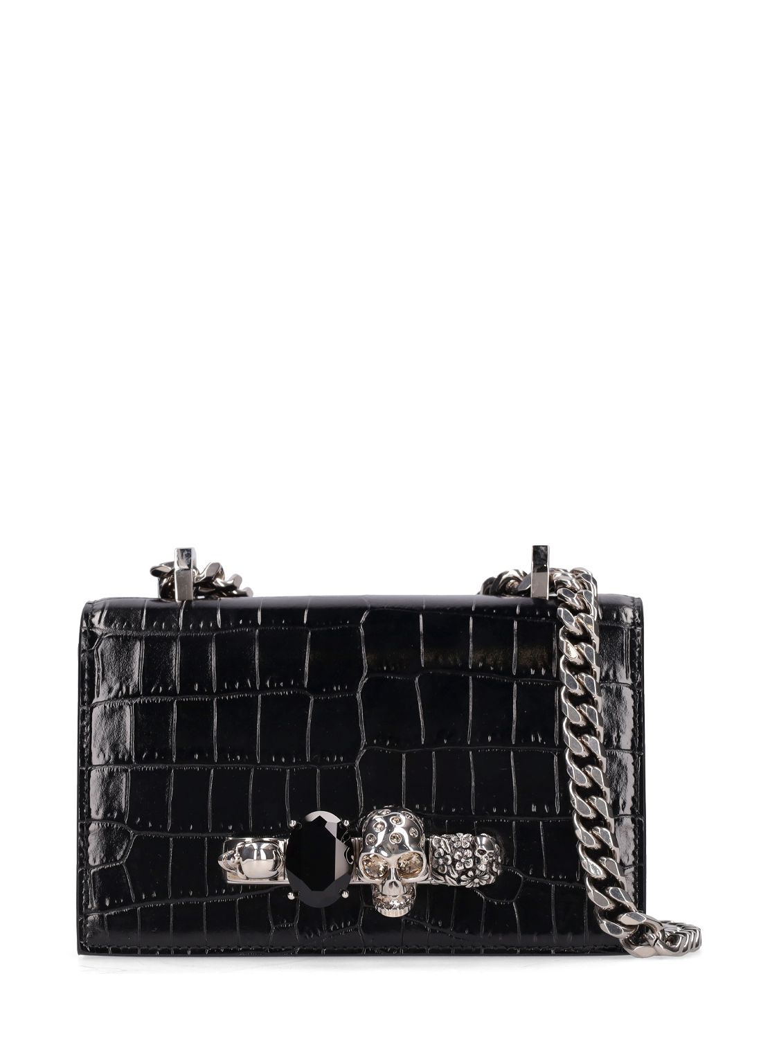 Sac Mini En Cuir Embossé Croco Jewelled - MCQUEEN - Modalova