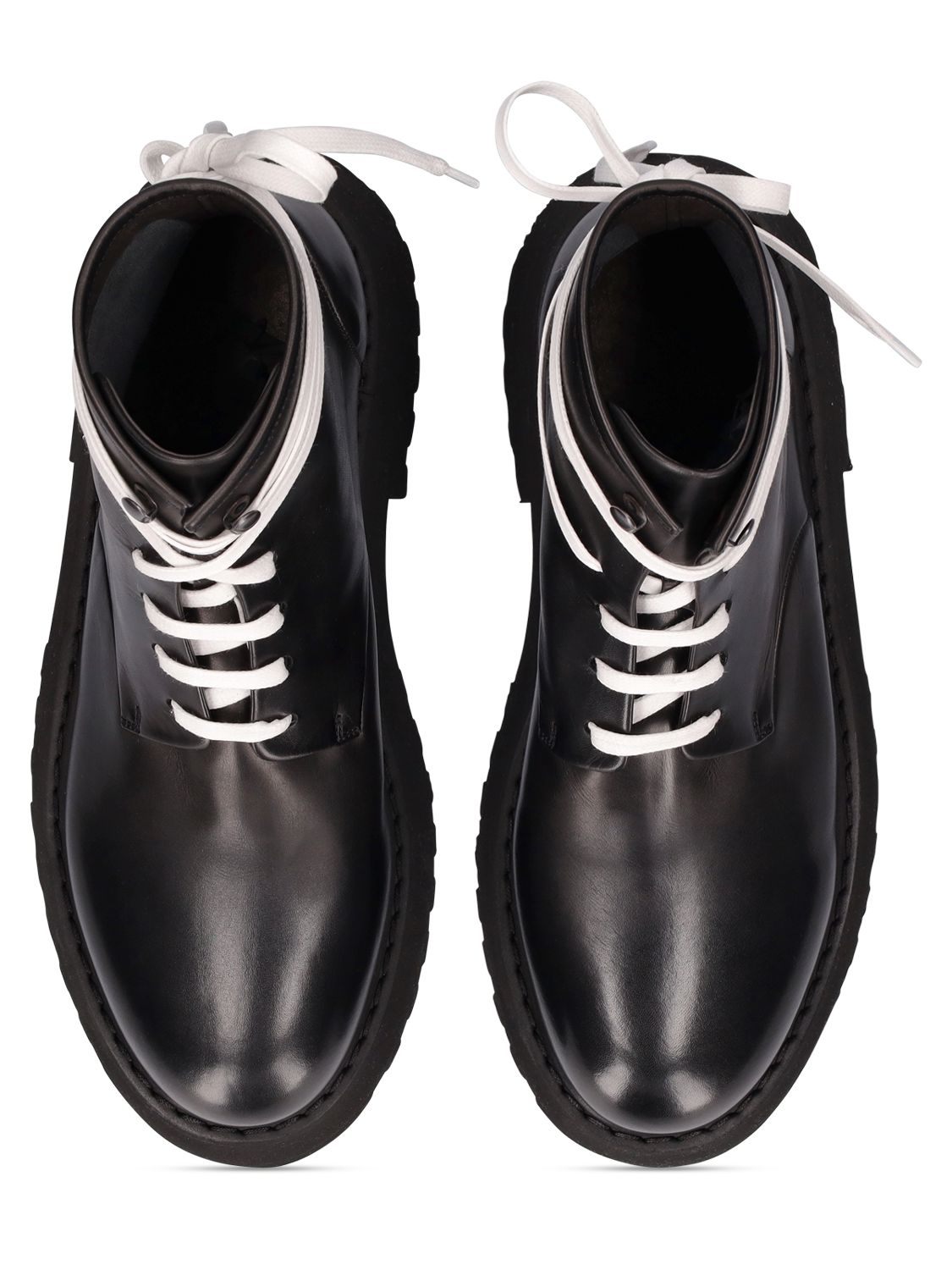 Shop Marsèll Micarro Leather Lace-up Boots In Black